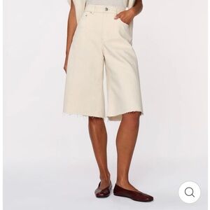 DL1961 Lucila Cream Wide-Leg Denim Shorts